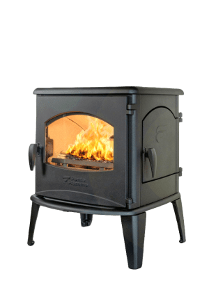poêle à bois traditionnel vulca 64, 7,5kw, haut rendement