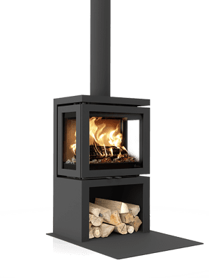 poêle à bois fonte flamme vidar triple small store