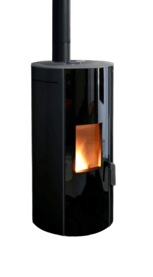 poêle à granule étanche fonte flamme nano black 6kw