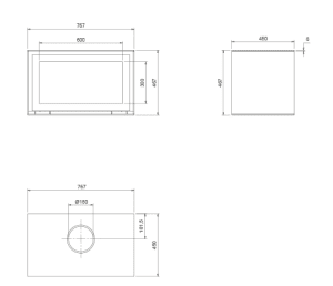 poêle à bois contemporain m design venus mbox – simple face