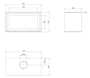 poêle à bois contemporain m design venus mbox – simple face