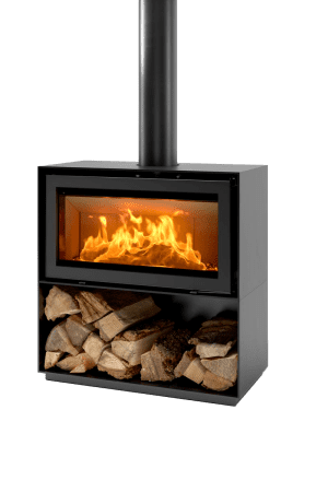 poêle à bois contemporain m design venus mbox – simple face